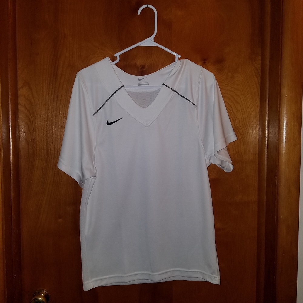 White Nike with Black Swish T-shirt